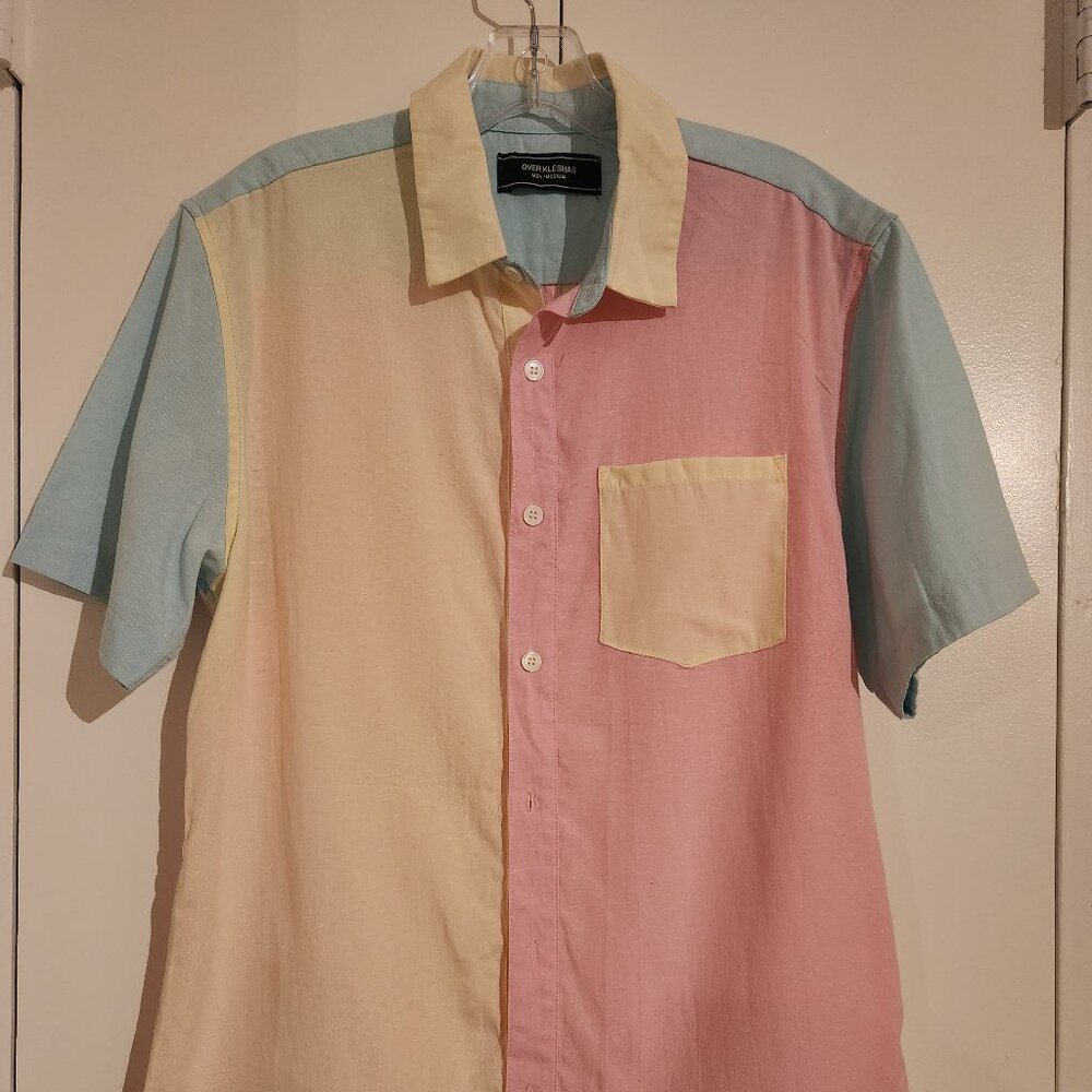 Pastel men's button up shirt